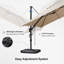 Parasol carré en porte-à-faux rotatif 10 pi Rithvik-1586232905