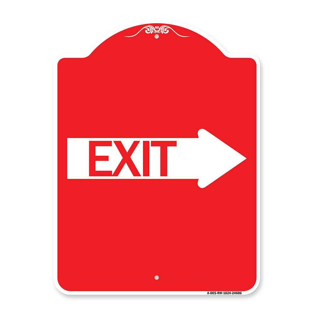 Signmission Designer Series Sign - Exit (With Right Arrow)/24606 | Wayfair