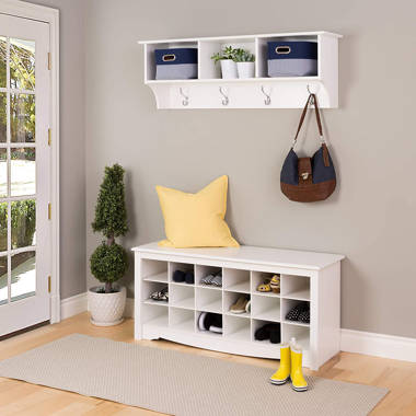 Dropship 46'' Wide Solid Wood Hall Tree With Bench And Shoe Storage to Sell  Online at a Lower Price