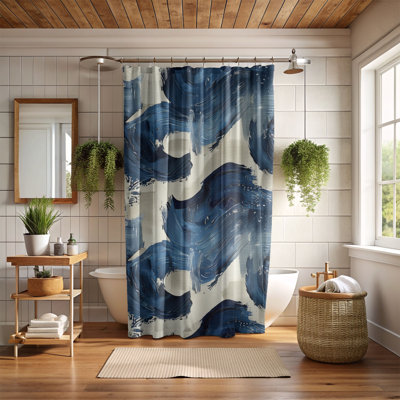 Rideau de douche Blue Stripes - Premium