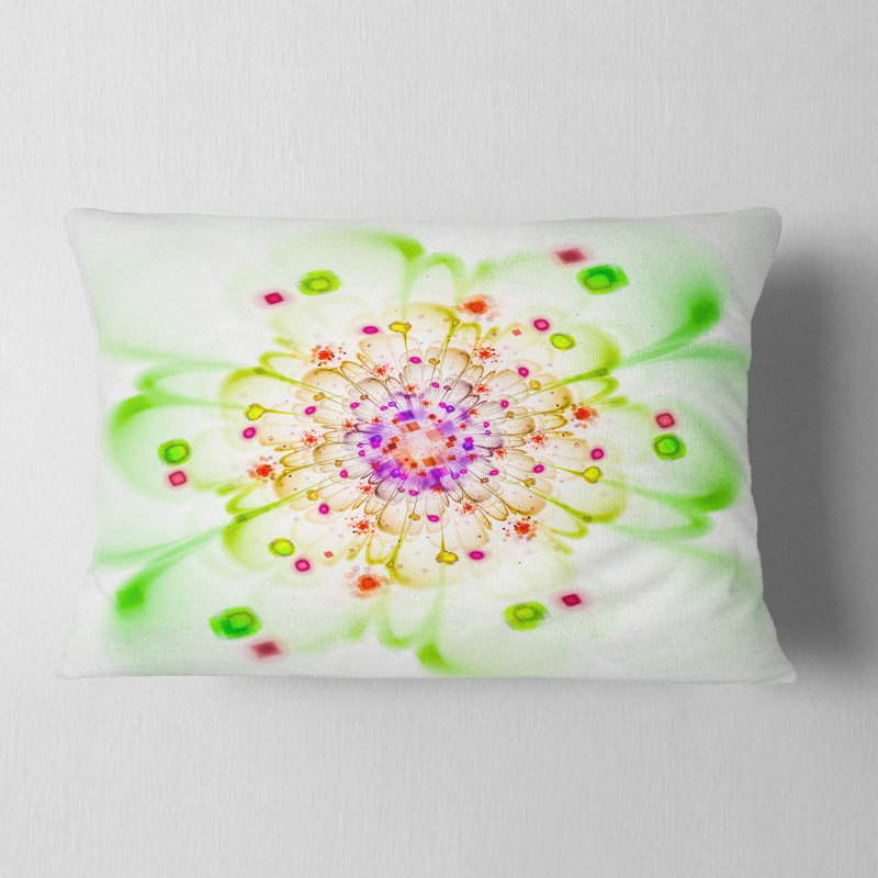 Coussin lombaire à fleurs fractales brillantes perfect