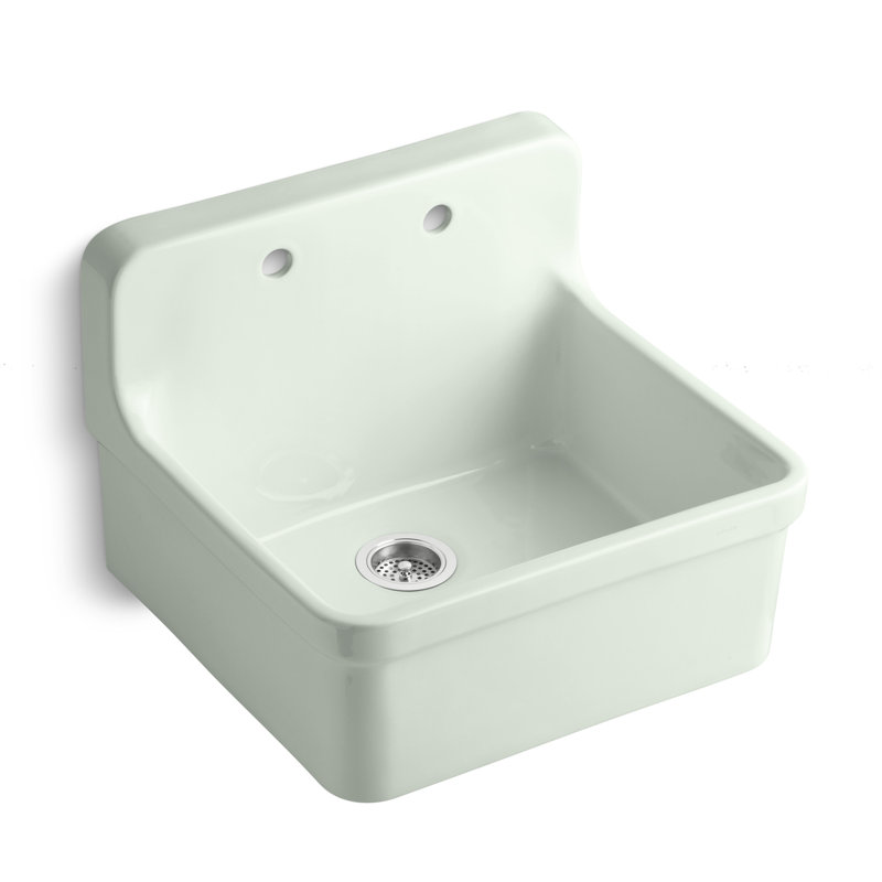 Gilford 24" L x 22" W Farmhouse Kitchen Sink, Tea Green