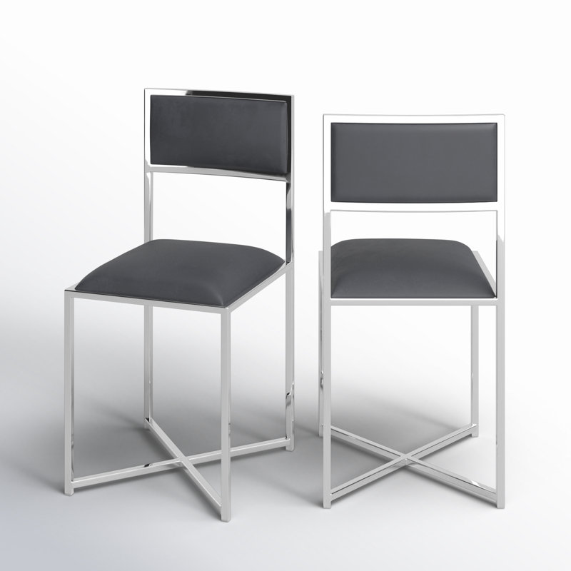 Chaise d'appoint Aleko, Gris foncé