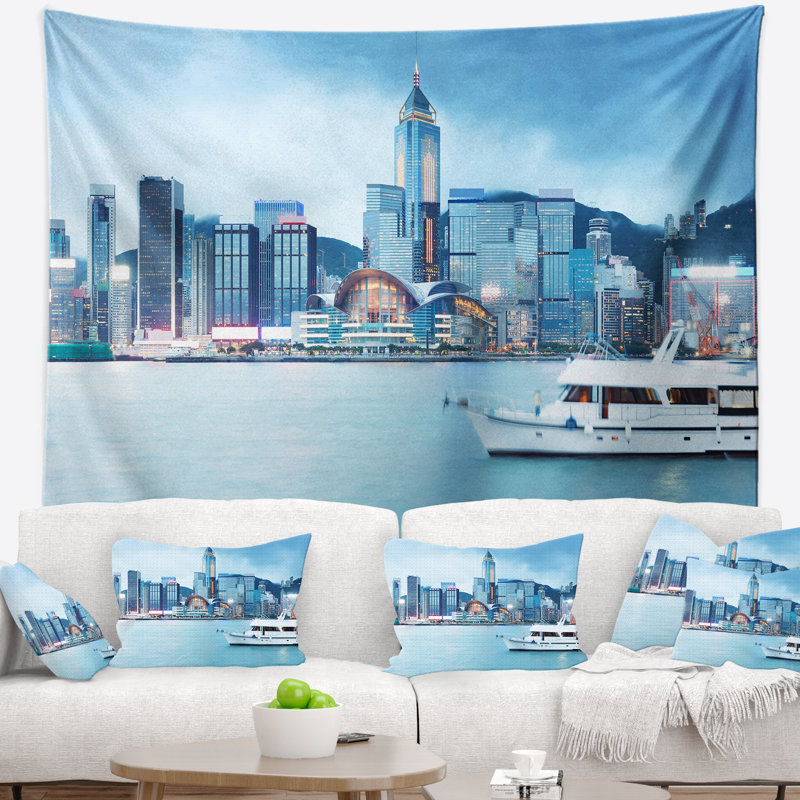 Tapisserie Cityscape City, H 78 po x l 92 po