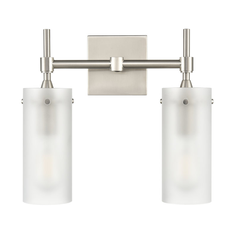 Sikora Armed Sconce, Brushed Nickel, Frost