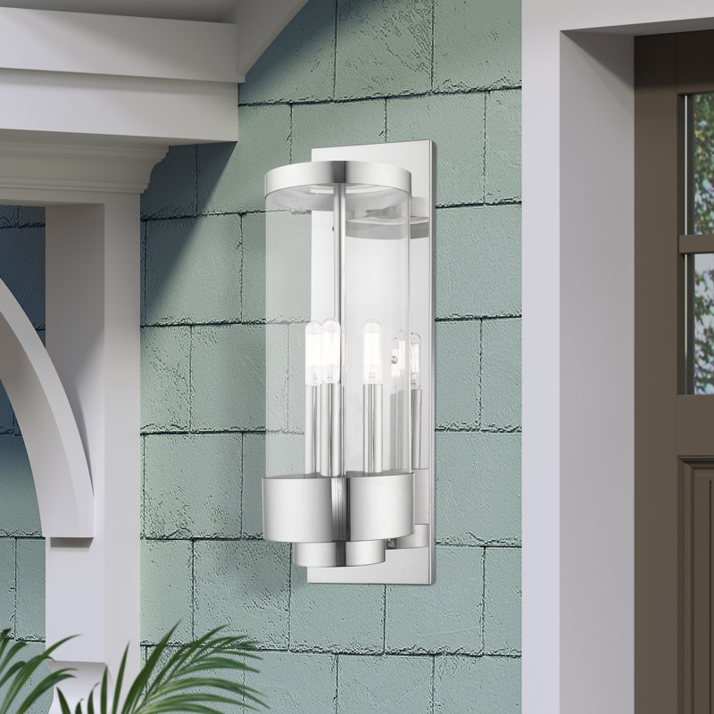 Binghamton Stainless Steel Wall Light, Polished Chrome