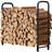 Jepson 4ft Firewood Log Rack Outdoor Indoor Heavy Duty Wrought Iron Fire Wood Holder Outdoors Stand