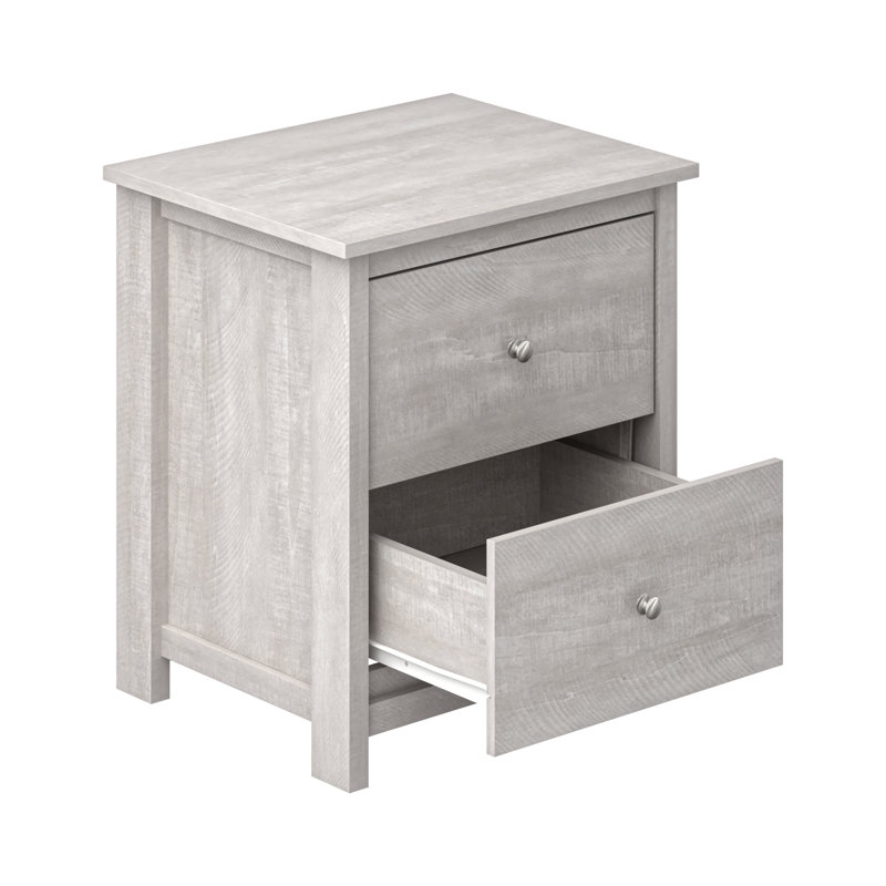 Isenbert 2-Drawer Nightstand, Dusty Gray Oak