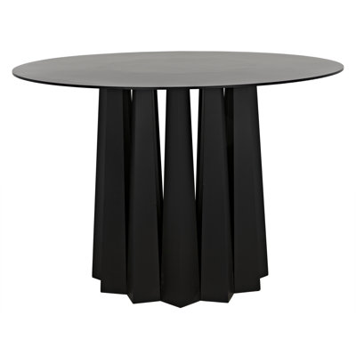 Table de salle à manger à colonne sur pied en acier de 44 po