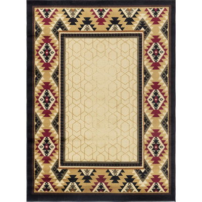 Tribes GC_YLS4007 Cream 7 ft. 10 in. x 10 ft. 3 in. Southwest Area Rug