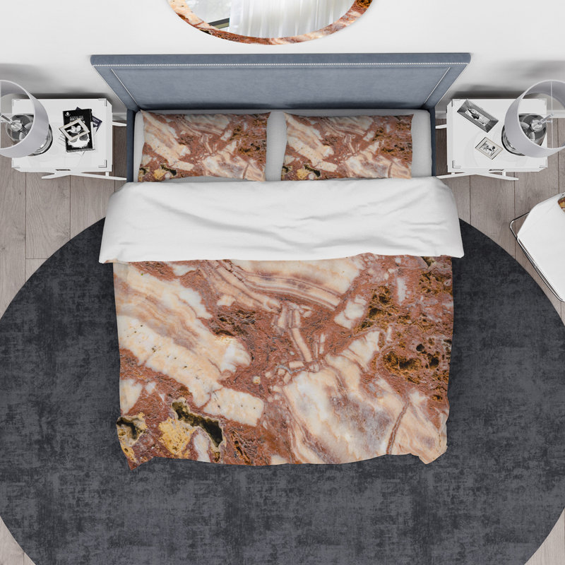 Modern & Contemporary Abstract Duvet Cover, King Duvet Cover + 2 Shams