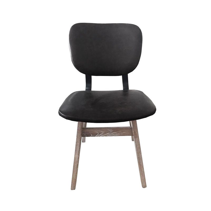 Chaise rembourrée Lanham, Noir antique
