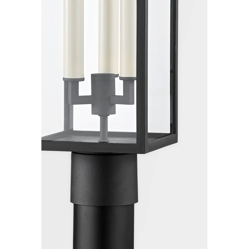 Eden 3 Light Post, Textured Black