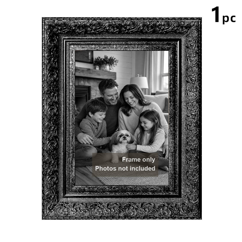 Cadre photo de bureau 1 pièce 5 "x 7" noir pour présentation de photos de mariage, 5" W x 7" H, 1, Black