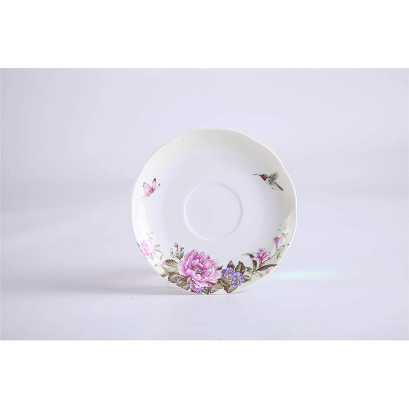 Lily Manor Alisson 0.5ml Stovetop Safe Floral Teapot, Beige