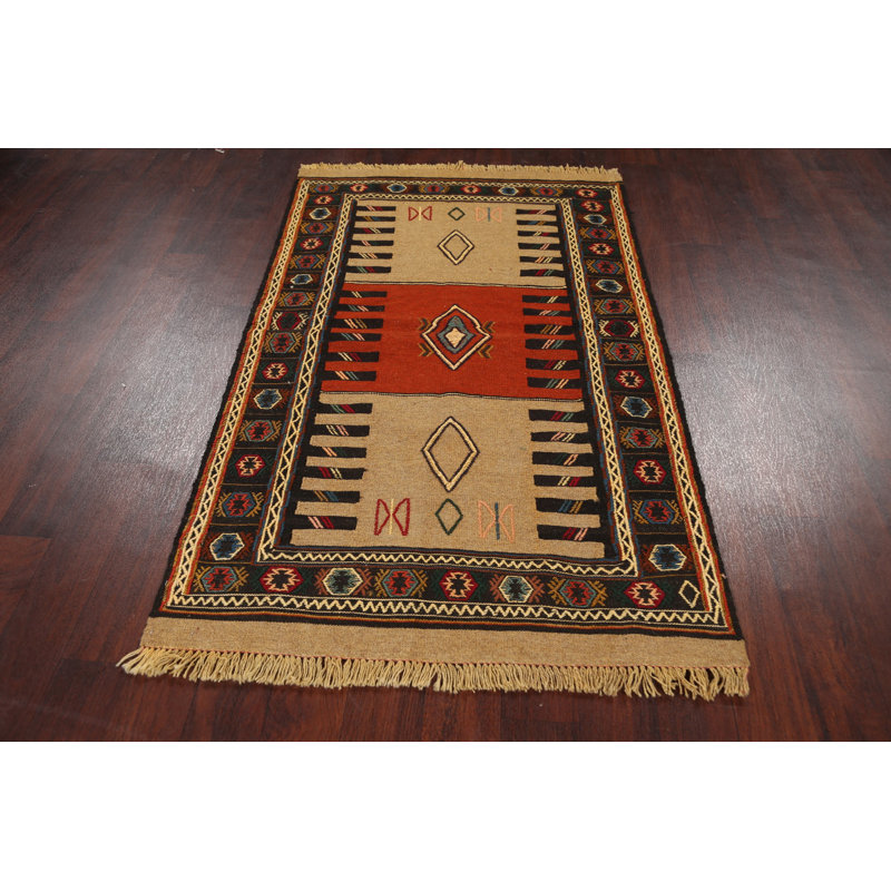 One-of-a-Kind 3'6" X 5'9" New Age Wool Area Rug in