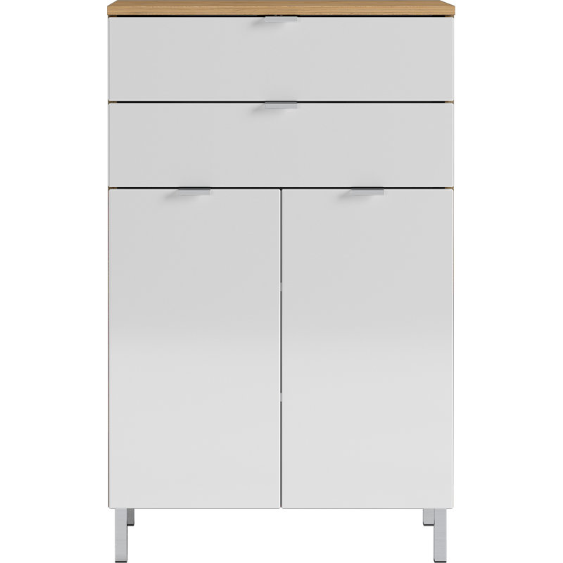 Midgett Bathroom Cabinet, Imitation Grandson Oak/White