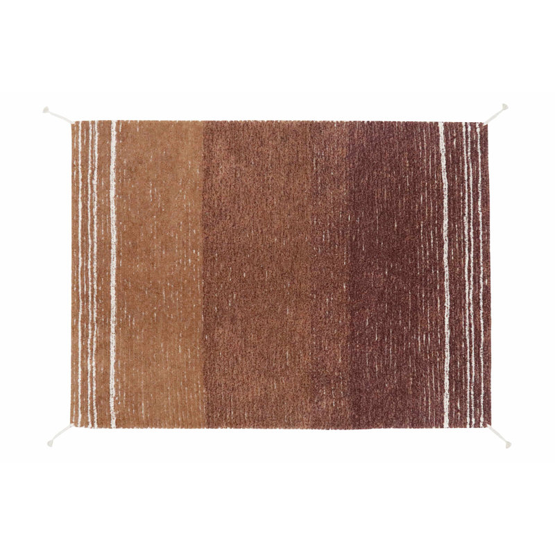 Reversible Washable Rug Twin Toffee, Rectangle 5'7" x 8'