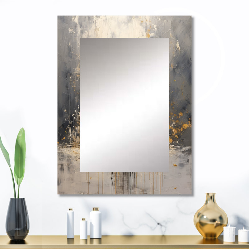 Zen Meditation Position II - Beige Wall Mirror Decor, 32" x 24"