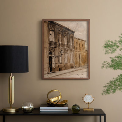 Vintage Landscape CCLVI Framed Print - Solid Wood