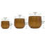 Ensemble de 3 pots de fleurs décoratifs en céramique pour l'intérieur et l'extérieur avec trou de drainage 9 po-490355581