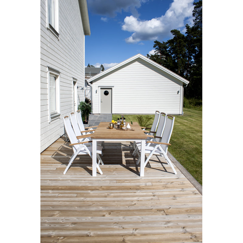 Anoki Rectangular Metal Extendable Outdoor Dining Table , 240cm cm W 160cm cm D