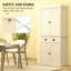 Armoire de cuisine de style nordique avec lumières DEL, 6 tablettes de porte, un tiroir et 4 tablettes réglables, pour votre maison-1234825493