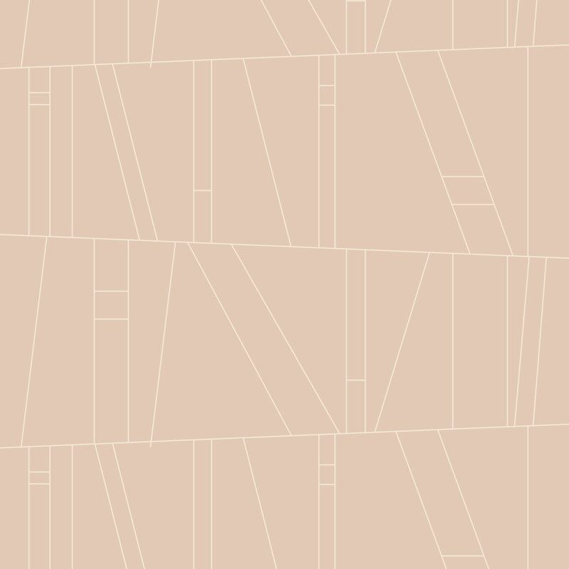 Kazi 10' L x 25" W Wallpaper Roll, Peach, Faux Grasscloth, Non-pasted