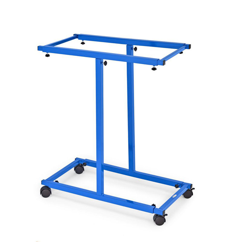 Plan de travail vertical en acier avec grand dossier et pinces suspendues, 57'' H X 47.8'' W X 15'' D, Bleu