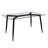 Delante Glass Top Metal Base Dining Table-1118614660