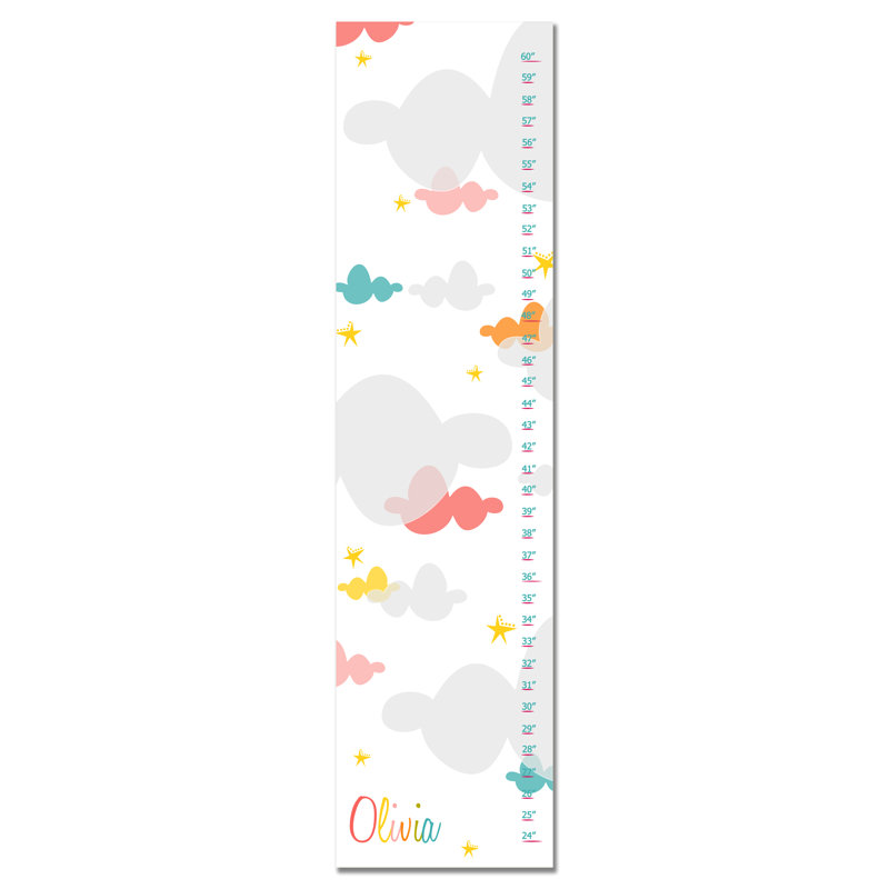 Tableau de croissance personnalisable cloud canvas Hawk Ridge, Oui, Rose