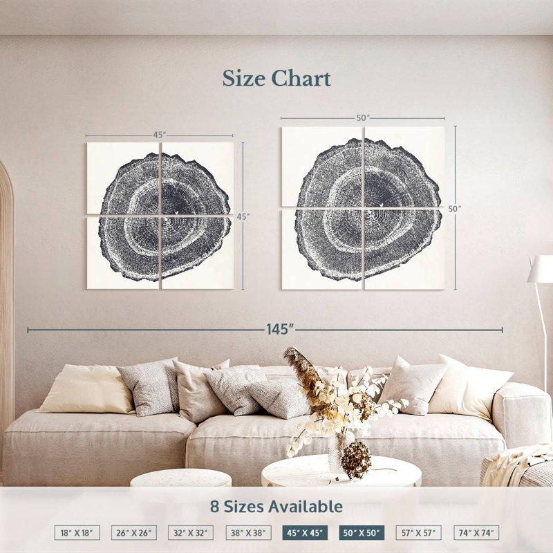 Harnek Tree Ring I, 50" H x 50" W