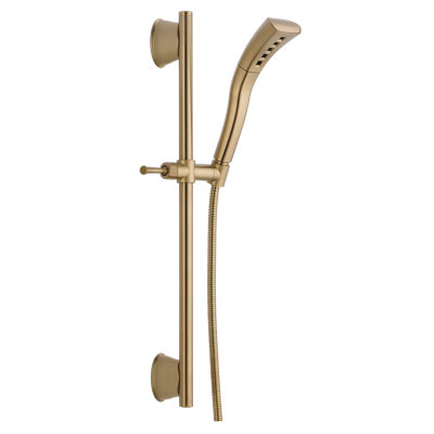 Universal Showering Components Slide Bar Full/Standard Handheld Shower Head with H2Okinetic Technology