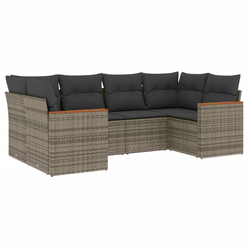 Grand canapé modulaire en rotin PE Vidaxl