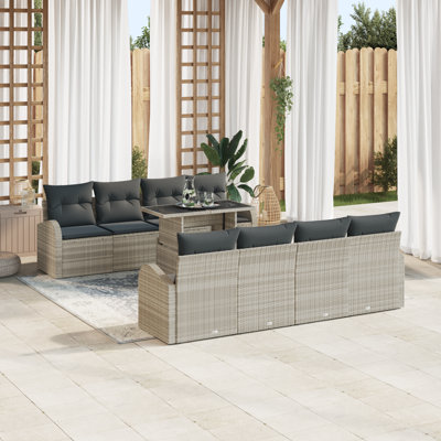 124cm Wide Patio Sofa with Cushions