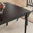 Retro Black Rectangular Solid    Wood Dining Set-106897309
