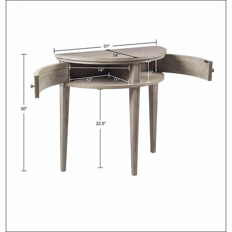 Storage Console Table 31"W, 30" H x 31" L x 14" W