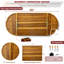 Très grandes planches de charcuterie, ensemble de planches magnétiques longues et rondes en bois d'acacia 30 po x 13 po avec couteaux