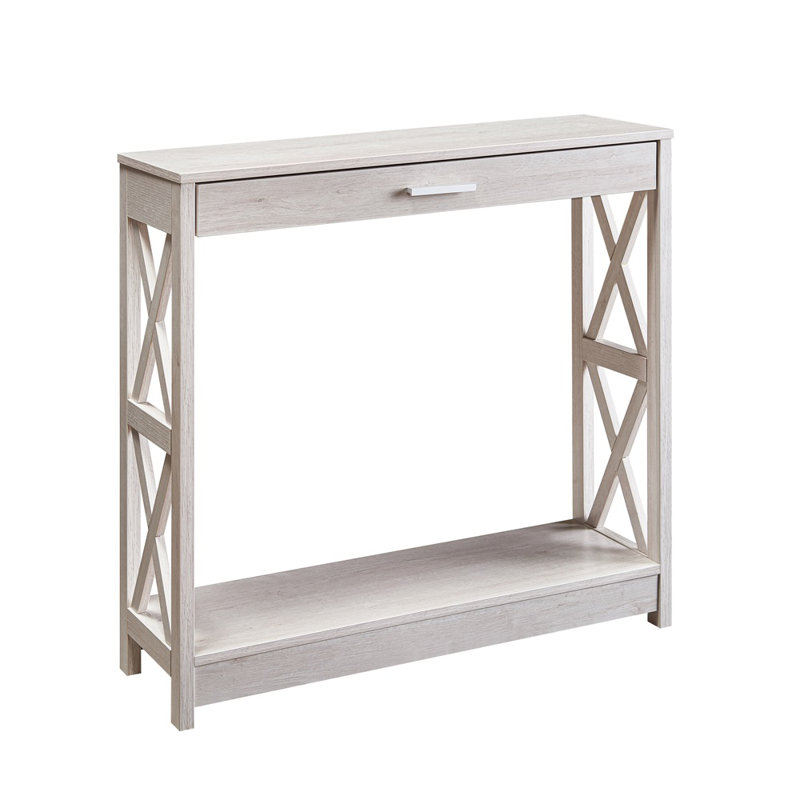 Console Abigail, gris, Chêne blanc