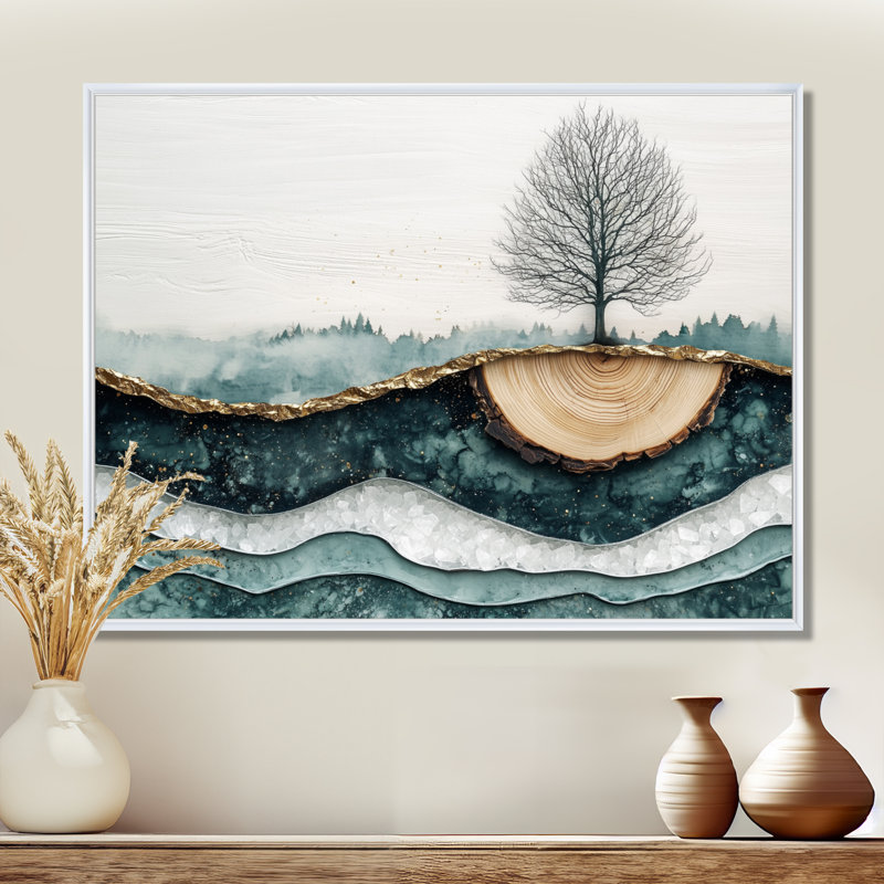 Jackleen - Landscapes Wall Art, H 34 po x l 44 po, Impression encadrée flottante, Blanc