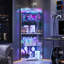 4-Tier Corner Display Cabinet with RGB Light Modes and Motion Sensor-426257709