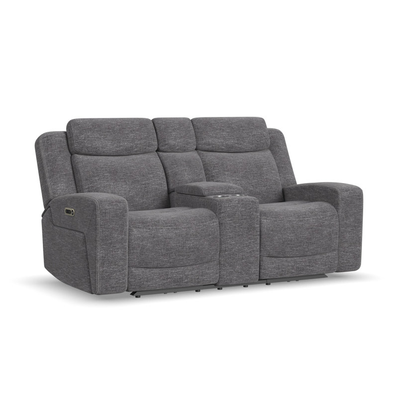 Summit 76'' Upholstered Reclining Loveseat with Console and Power Headrest
