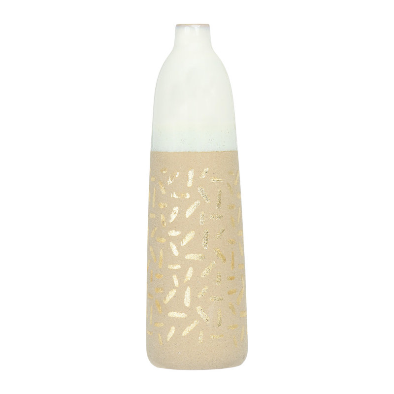 Stoneware Vase with Pattern