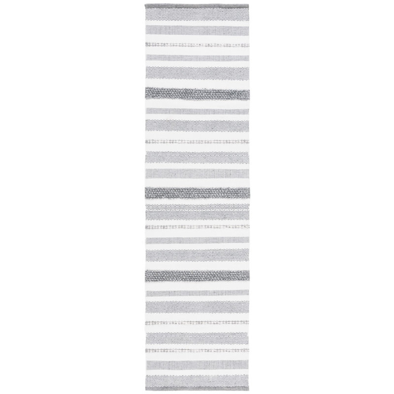 Maariya Hand Woven Pet Striped Rug, Runner 2'3" x 8'