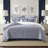 Walker Check Reverse to Stripe Indigo/Ivory Cotton Comforter Set 8 Piece-109897121