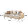 Emilio 82.67" Modern Soft Cushion Fabric Sofa With Throw Pillows