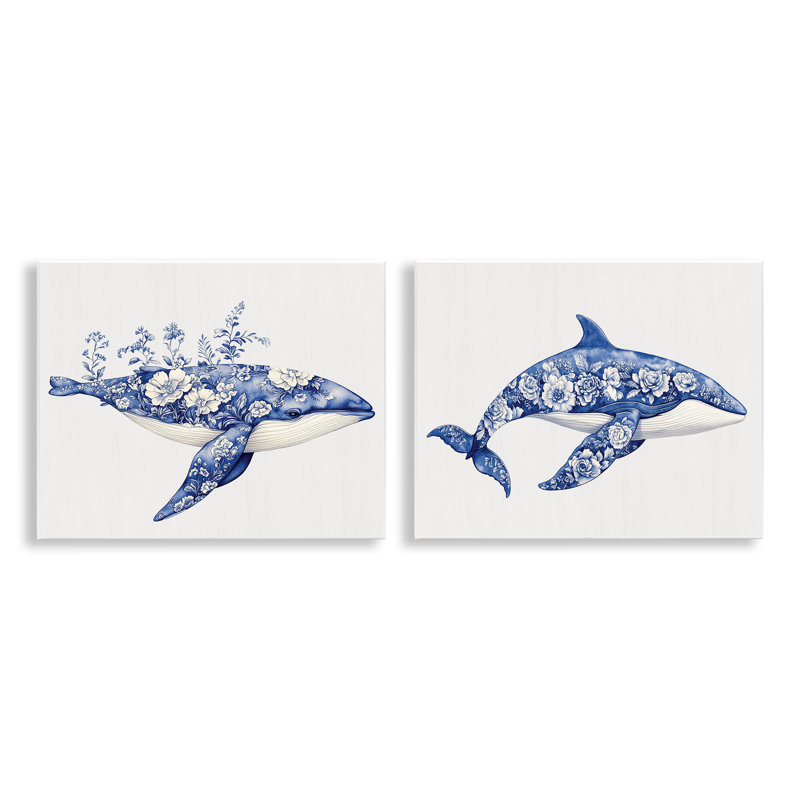 Ensemble de 2 plaques murales Blooming Toile