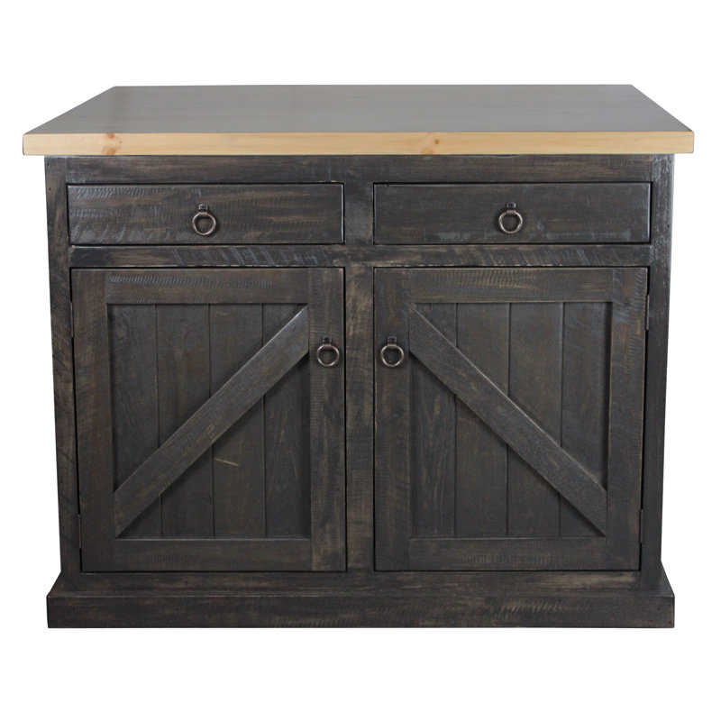 Susanna Solid Wood Kitchen Island, Chocolate Mousse