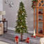 Arbre de Noël pin vert 6 pi avec 200 lumières DEL et pommes de pin, baies