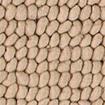 Tapis beige en laine à poils longs fabriqué à la main Bambeli
